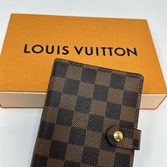 💯 Authentic Louis Vuitton Damier Ebene Agenda PM - Picture 4 of 13